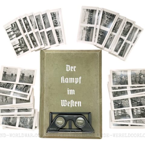 Der Kampf im Westen boek (groen) met 100 stereofoto's en bril