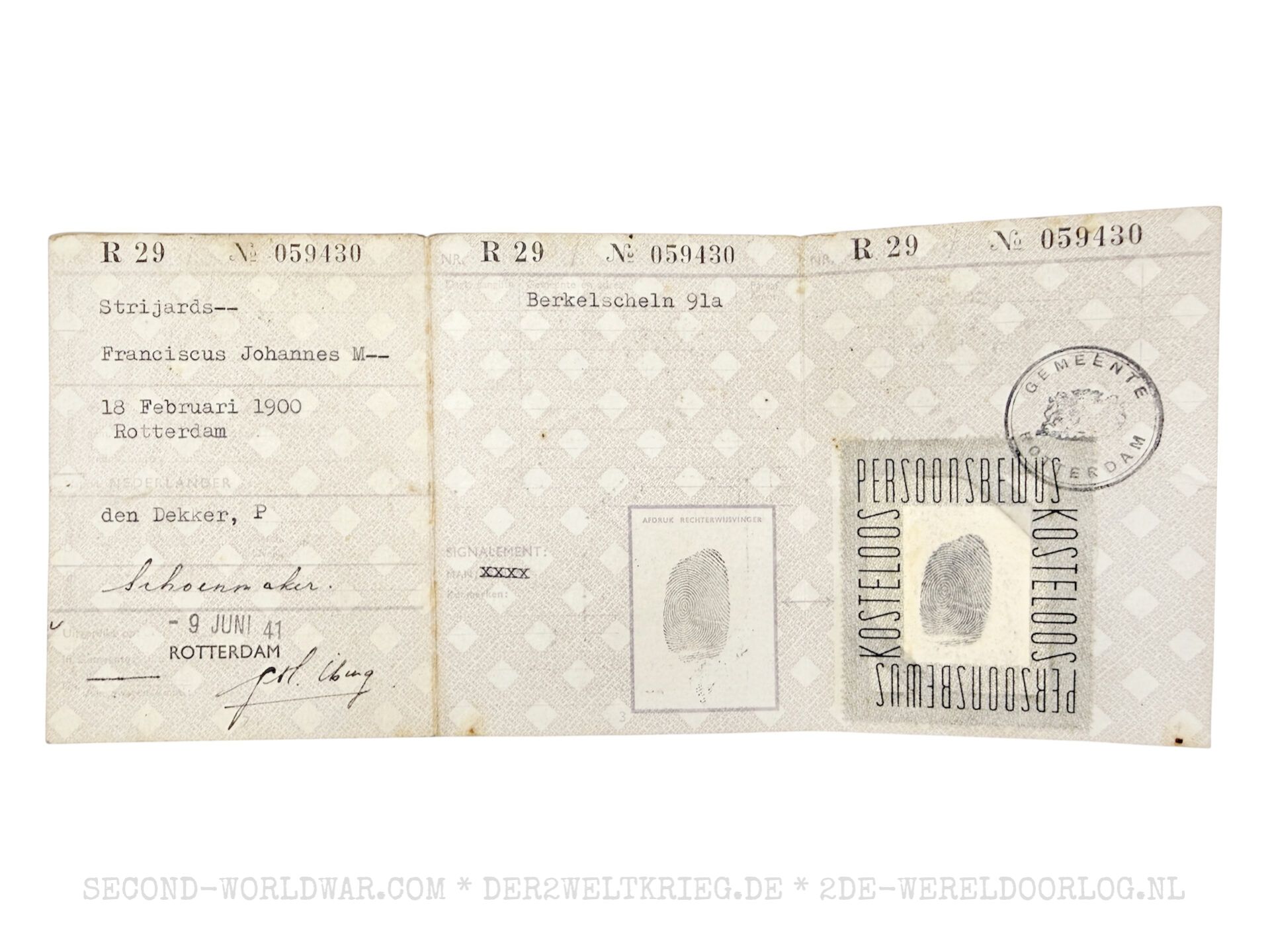 Nederlands persoonsbewijs Rotterdam met documenten en bonnen - Afbeelding 3