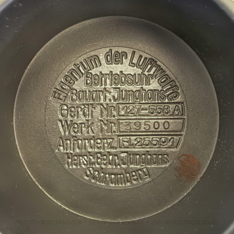 Duitse Luftwaffe bureauklok (Betriebsuhr) Junghans 1943 - Afbeelding 6