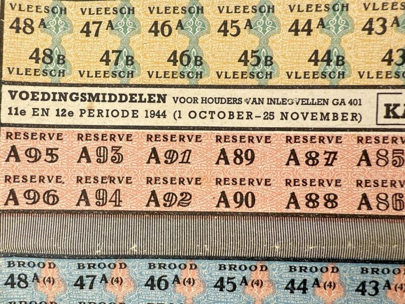 Nederlandse bonkaart KA 411-412 1944 - Afbeelding 3