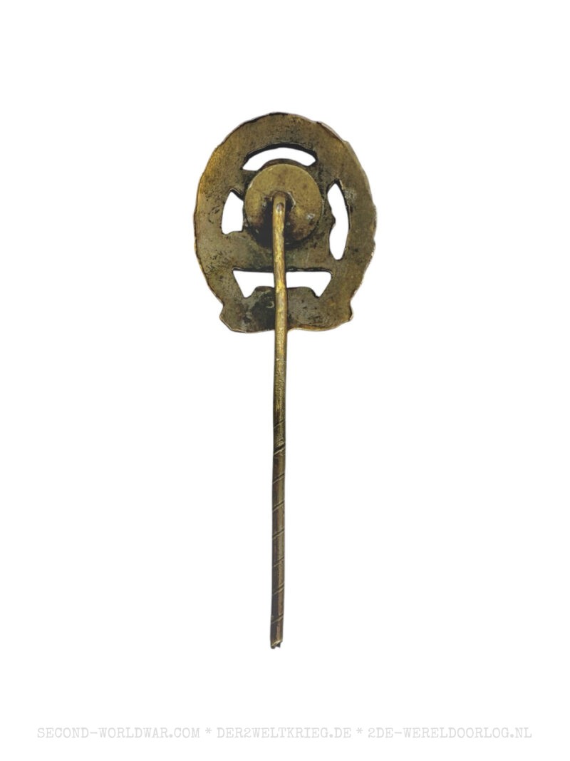 Duitse Rijksinsigne voor Sport (DRL) brons miniatuur pin - Afbeelding 2