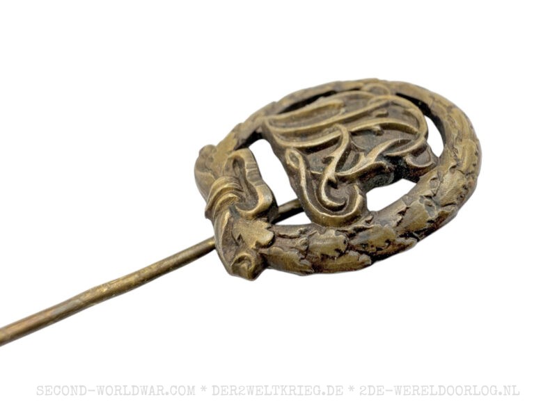 Duitse Rijksinsigne voor Sport (DRL) brons miniatuur pin - Afbeelding 3