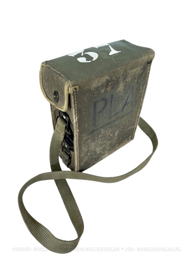 Amerikaanse veldtelefoon EE-8-B in canvas tas 1944 - Afbeelding 2