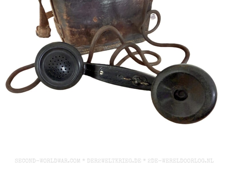 Amerikaanse veldtelefoon EE-8-A in leren tas 1941 - Afbeelding 3