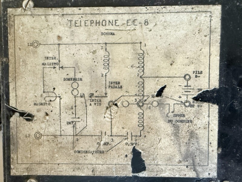 Amerikaanse veldtelefoon EE-8-A in leren tas 1941 - Afbeelding 7