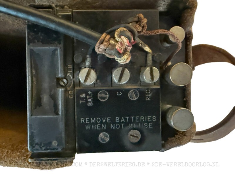 Amerikaanse veldtelefoon EE-8-B in leren tas 1944 - Afbeelding 4
