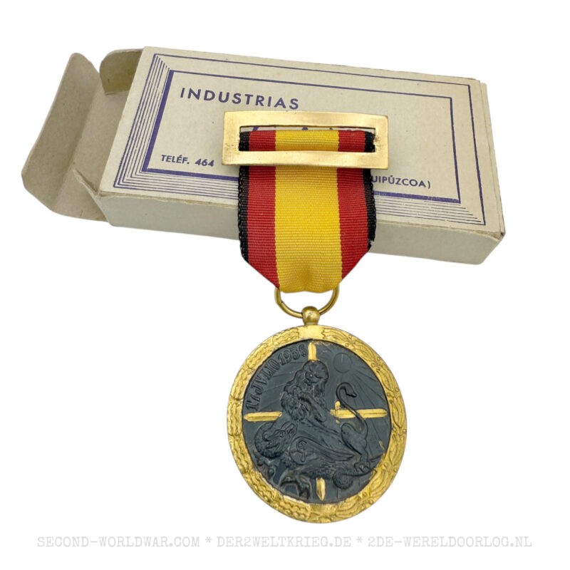 Medaille voor de Spaanse Burgeroorlog 1936-1939 met doosje - Afbeelding 2
