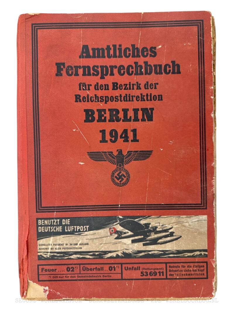 Duits telefoonboek Berlijn 1941