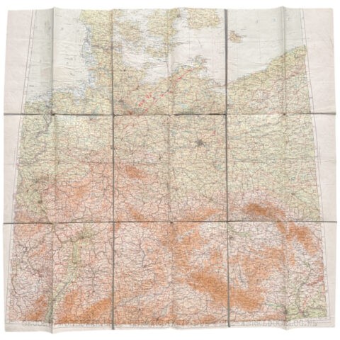 Duitse Luftwaffe Fliegerkarte Duitsland