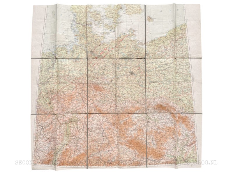 Duitse Luftwaffe Fliegerkarte Duitsland