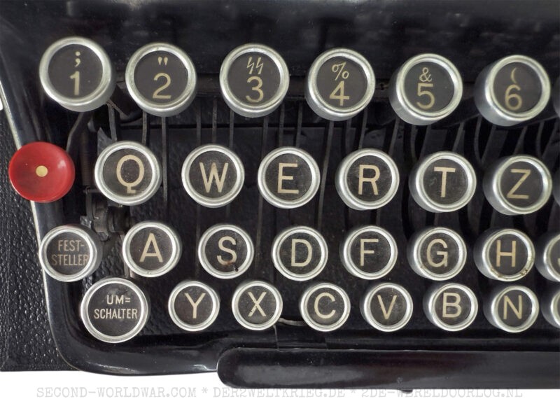 Duitse Groma N typemachine in koffer Waffen-SS 1942 - Afbeelding 4