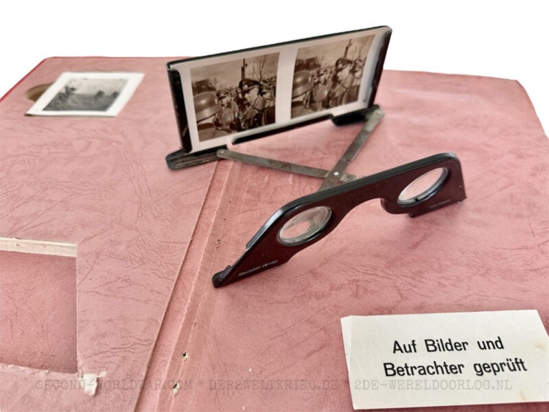 Der Kampf im Westen boek (rood) met 100 stereofoto's en bril - Afbeelding 2