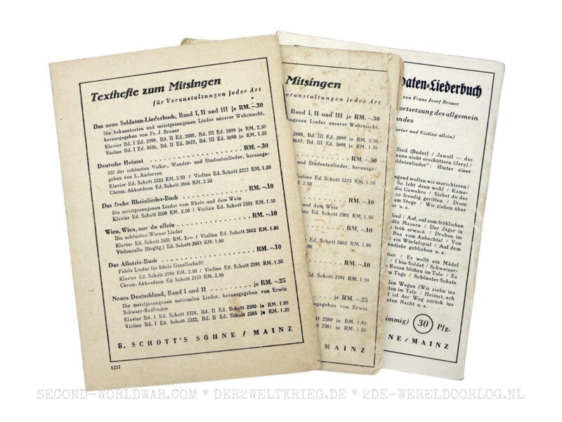 Duitse liedboekjes 'Das Neue Soldaten Liederbuch' 1, 2, 3 - Afbeelding 2