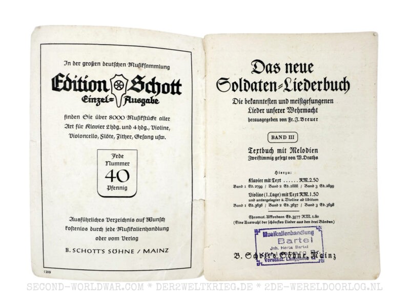 Duitse liedboekjes 'Das Neue Soldaten Liederbuch' 1, 2, 3 - Afbeelding 5