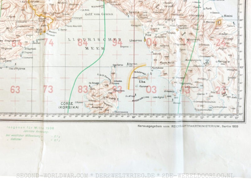 Duitse Luftwaffe navigatiekaart West-Europa 1939 - Afbeelding 4