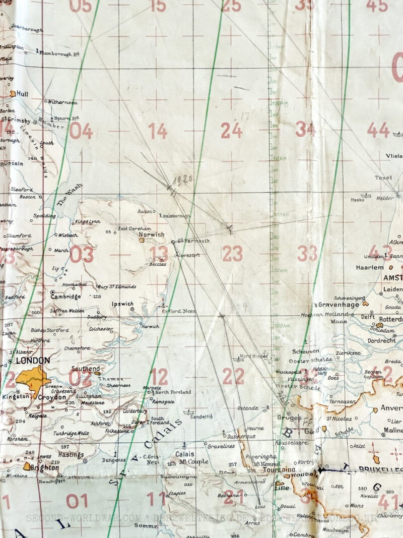 Duitse Luftwaffe navigatiekaart West-Europa 1939 - Afbeelding 7