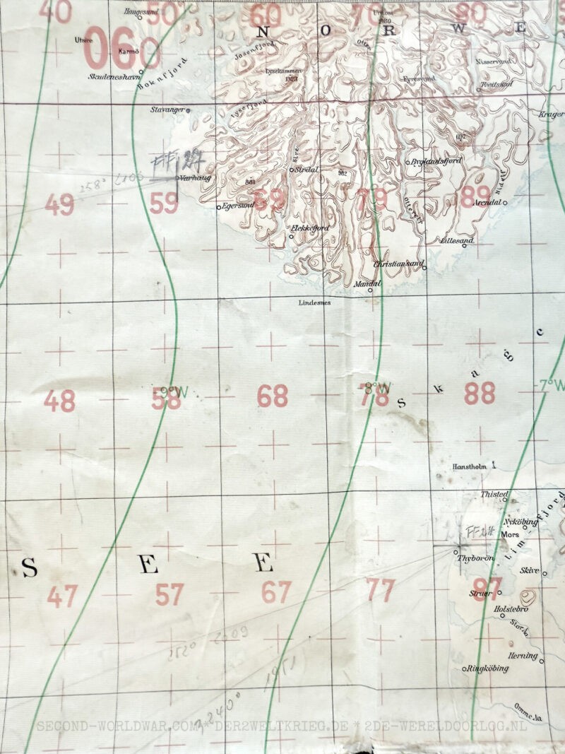 Duitse Luftwaffe navigatiekaart West-Europa 1939 - Afbeelding 9