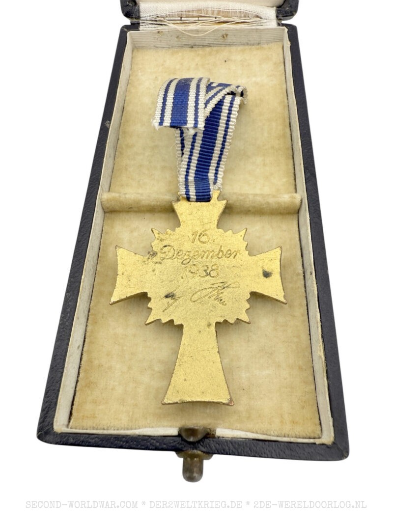 Duits moederkruis (Mutterkreuz) goud in etui R. Hauschild - Afbeelding 3