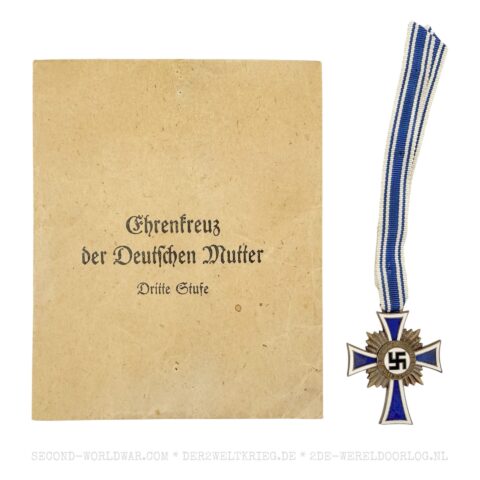 Duits moederkruis (Mutterkreuz) brons met zakje