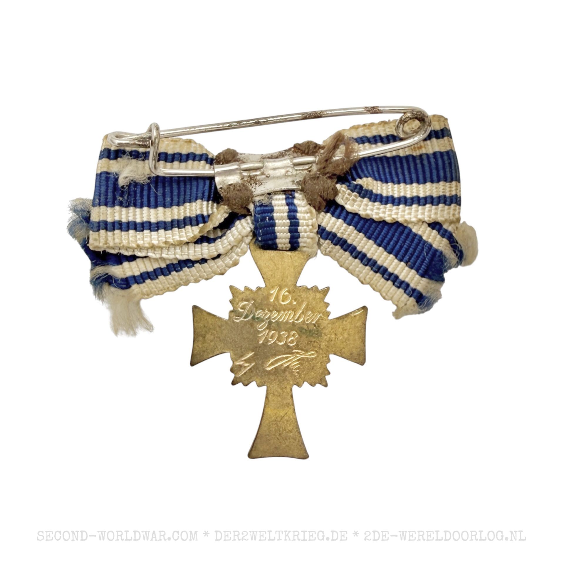 Duits moederkruis (Mutterkreuz) goud miniatuur - Afbeelding 2