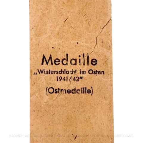 Duitse Oostfrontmedaille (Winterschlacht im Osten) zakje / envelop B.H. Mayer