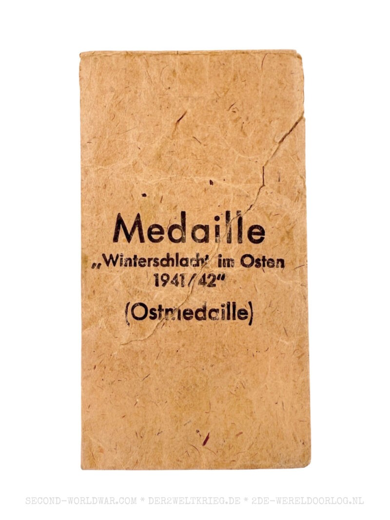 Duitse Oostfrontmedaille (Winterschlacht im Osten) zakje / envelop B.H. Mayer