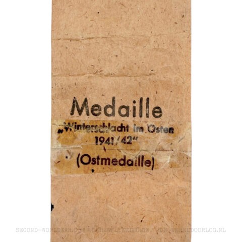 Duitse Oostfrontmedaille (Winterschlacht im Osten) zakje / envelop Steinhauer & Lück