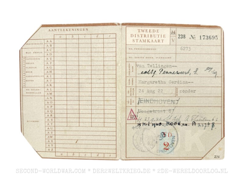 Nederlands persoonsbewijs Maartensdijk met distributie stamkaarten - Afbeelding 4