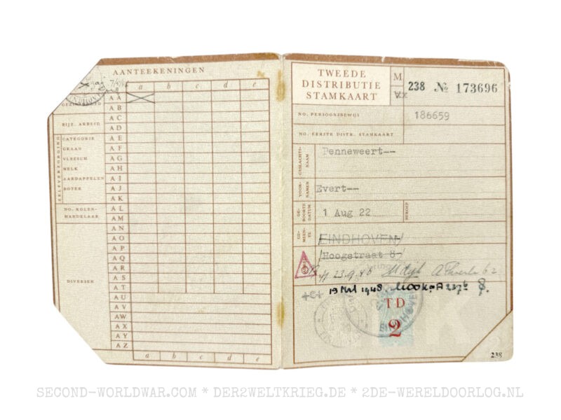 Nederlands persoonsbewijs Maartensdijk met distributie stamkaarten - Afbeelding 6