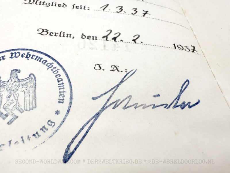 Duits RDB (Reichsbund der Deutschen Beamten) lidmaatschapsboekje - Afbeelding 6