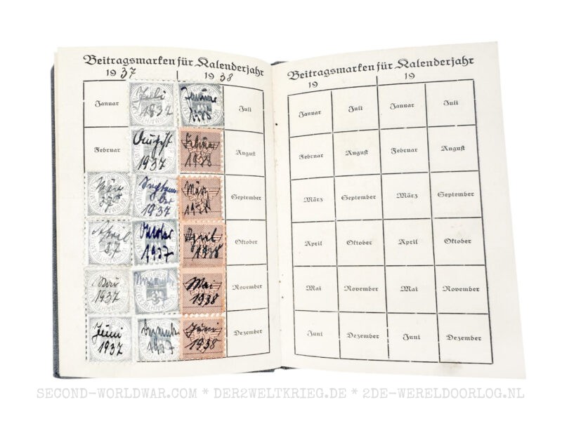 Duits RDB (Reichsbund der Deutschen Beamten) lidmaatschapsboekje - Afbeelding 7