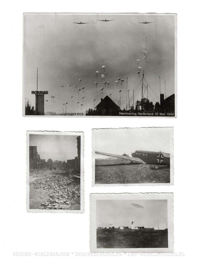 4 foto's Nederland mei 1940