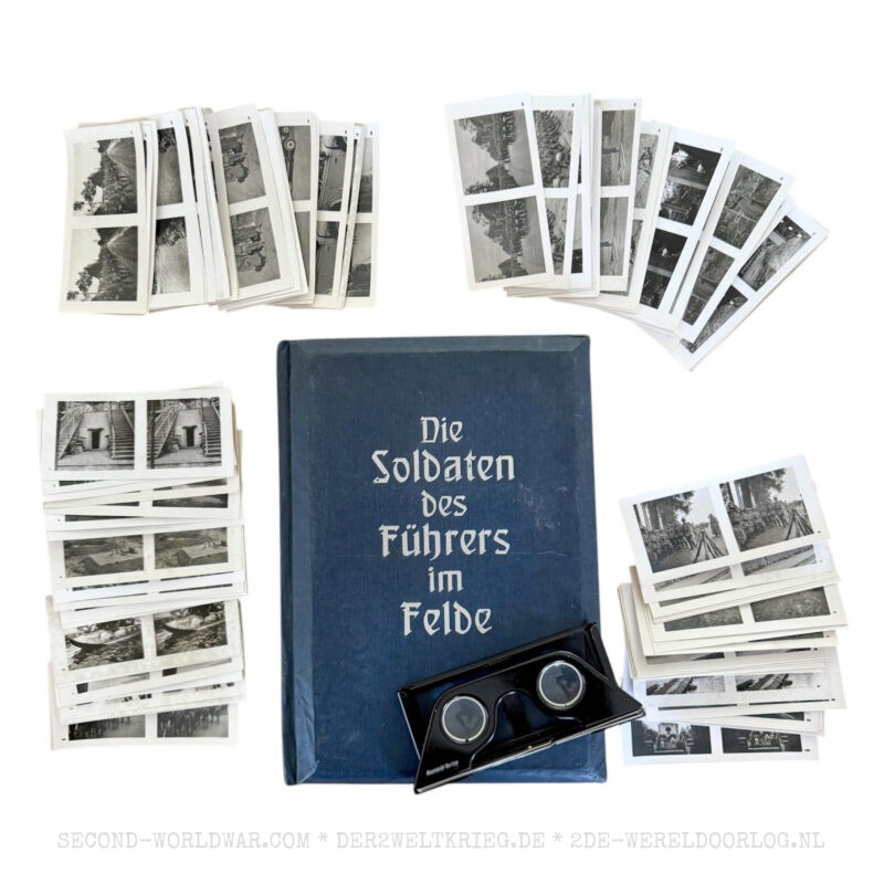 Die Soldaten des Führers im Felde boek (blauw) met 100 stereofoto's en bril