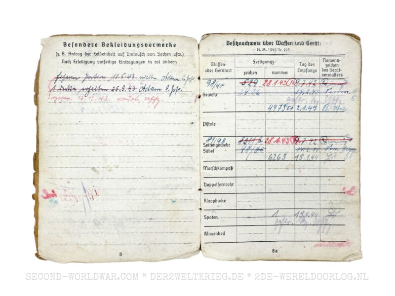 Duitse Wehrmacht Soldbuch met Frans ontslagformulier - Afbeelding 4