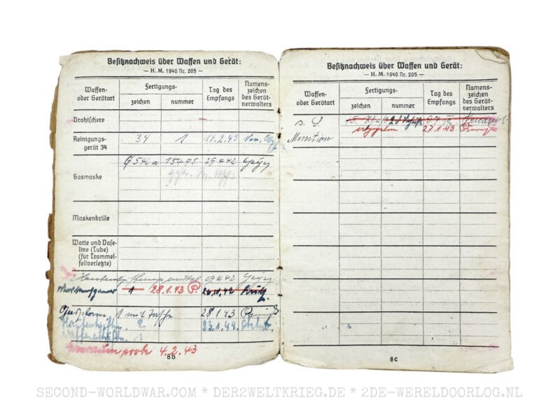 Duitse Wehrmacht Soldbuch met Frans ontslagformulier - Afbeelding 5