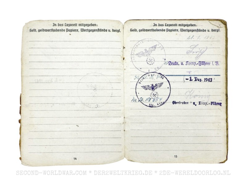 Duitse Wehrmacht Soldbuch met Frans ontslagformulier - Afbeelding 7