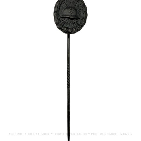 Duitse gewondenbadge (Verwundetenabzeichen) zwart miniatuur pin