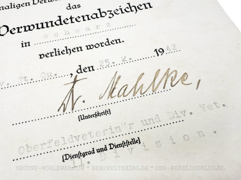 Duitse oorkondes dierenarts Ziegler 1940-1942 - Afbeelding 7